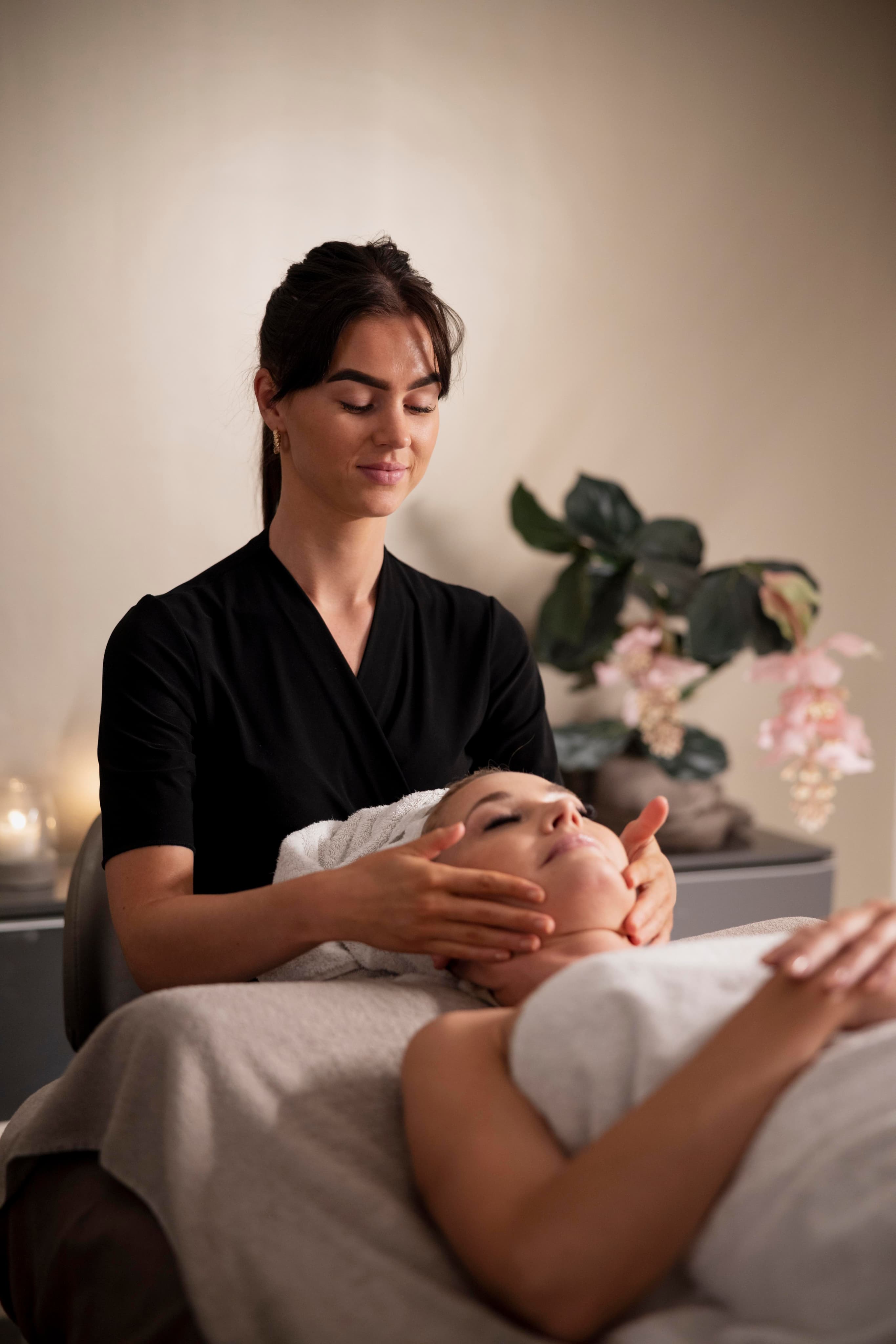 Luxury spa room with modern amenities